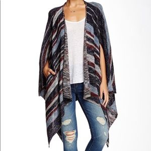 Free people ‘The Big Trail' Poncho Cardigan